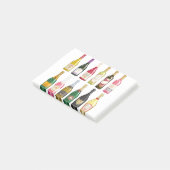 Wijn en champagneflessen post-it® notes (Schuin)