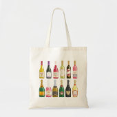 Wijn en champagneflessen tote bag (Voorkant)