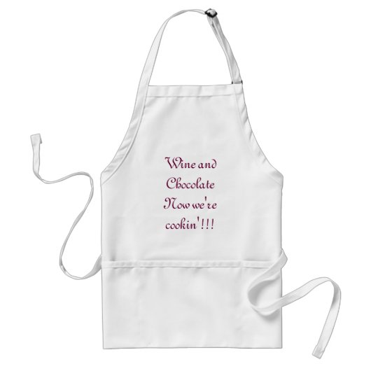 Wijn en chocoladepron standaard schort (Voorkant)