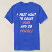 Wijn en cricket t-shirt (Design voorkant)