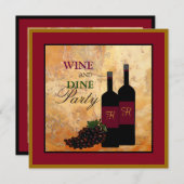 Wijn- en Dijnpartij Kaart (Voorkant / Achterkant)