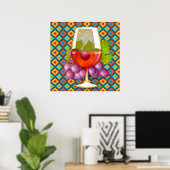 Wijn en druiven poster (Thuiskantoor)