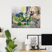 Wijn en druiven poster (Thuiskantoor)