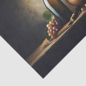 Wijn en druiven Stilleven Schilderen Decoupage Tissuepapier (Detail)