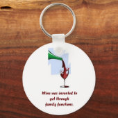 Wijn en gezin sleutelhanger (Voorkant)