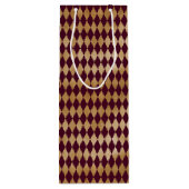  Wijn en Gouden Harlekijn Wijn Cadeautas (Achterkant)