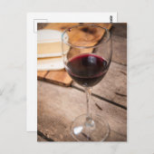 Wijn en kaas briefkaart (Voorkant / Achterkant)