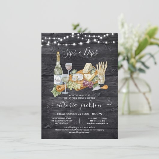 Wijn en kaas Charcuterie Board Vrijgezellenfeest I Kaart (Staand voorkant)