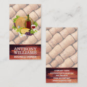 Wijn en kaas | Hout | wijngaard | wijnmakerij Visitekaartje (Voorkant / Achterkant)