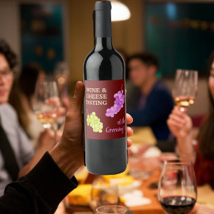 Wijn en kaas partij drinken doen decor etiket