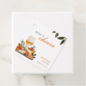 Wijn- en kaas verlovingsfeest bedankjes labels (In situ)