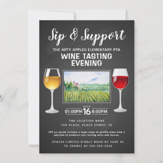 wijn- en kaasactie-evenement nippen en steunen kaart
