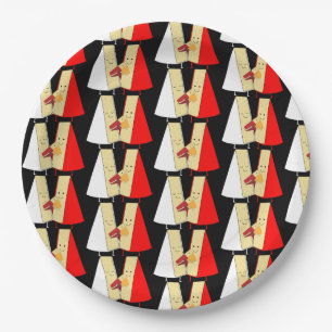 Wijn- en kaasliefhebbers papieren bordje