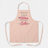 Wijn en katten schort (Voorkant)