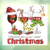 Wijn- en kerstvensterkoeling raamsticker (Vel 3)