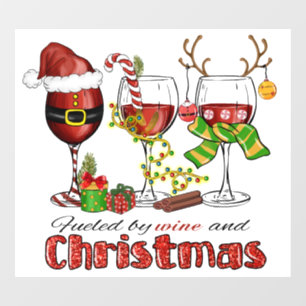 Wijn- en kerstvensterkoeling raamsticker