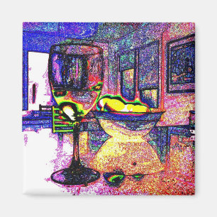 Wijn en Lemons I - Koelkast Magnet Magneet