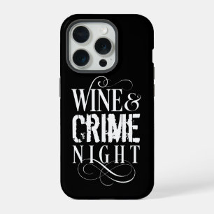 Wijn- en misdaadnacht - grappige ware misdaad iPhone 15 pro hoesje