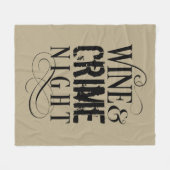 Wijn- en misdaadnacht - grappige ware misdaad Vlee Fleece Deken (Voorkant (Horizontaal))