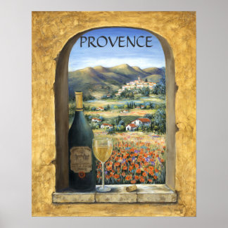 Wijn en papaver poster