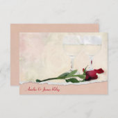 Wijn en roos RSVP (Voorkant / Achterkant)