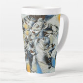 Wijn- en wijnflessen art Koffie-Mok Latte Mok (Rechterhoek)