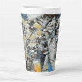 Wijn- en wijnflessen art Koffie-Mok Latte Mok (Voorkant)