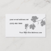 Wijn Fles Grape Silhouette Visitekaartje (Achterkant)