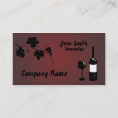 Wijn Fles Grape Silhouette Visitekaartje (Voorkant)