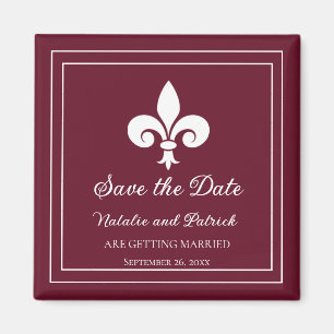Wijn Fleur de Lis Save the Date Magnet Magneet