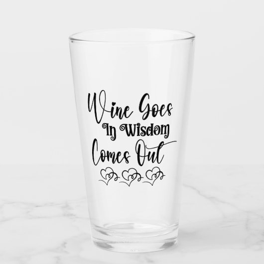 Wijn gaat erin glas (Voorkant)