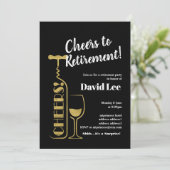 Wijn, gepensioneerde kazen, uitnodiging (Staand voorkant)