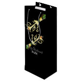 Wijn geschenk tas-champagne splash cadeautas (Achterkant Gekanteld)