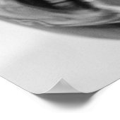 Wijn giet elegant glas en fles close-up poster (Hoek)