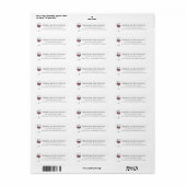 Wijn Glas Eenvoudig Retouradres Etiket (Full Sheet)