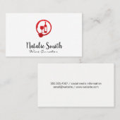 Wijn Glas en Fles Logo Visitekaartje (Voorkant / Achterkant)