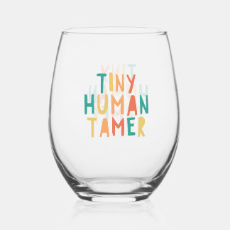 Wijn Glas 'Kleine Mensen Temmer' Fun cadeau voor L