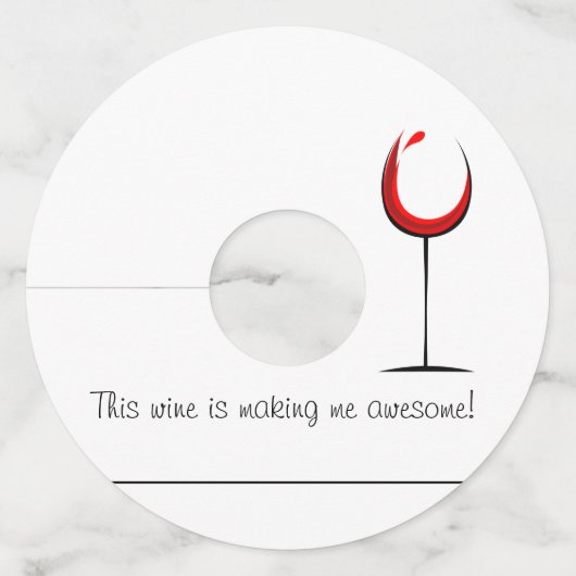 Wijn Glas Labels Identifier Marker Papier Grappig (Voorkant)