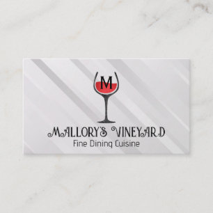 Wijn Glas Logo Monogram Visitekaartje