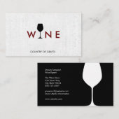 Wijn Glas Logo Visitekaartje (Voorkant / Achterkant)