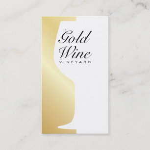 Wijn Glas Tegenruimte, Goud Visitekaartje