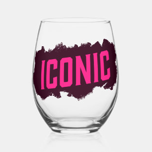 Wijn Glas zonder Steel Iconisch Krachtige Roze Kwa