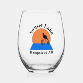 Wijn Glas zonder Steel van Sunset Lake