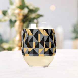 Wijn Glas Zonder Voet Moderne Geometrie