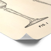 Wijn Glass 1986 Patent Art Old Peper Poster (Hoek)