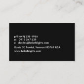 Wijn Glass Bokeh Lights Bar of Bartender Visitekaartje (Achterkant)