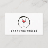 Wijn Glass Logo Visitekaartje (Voorkant)