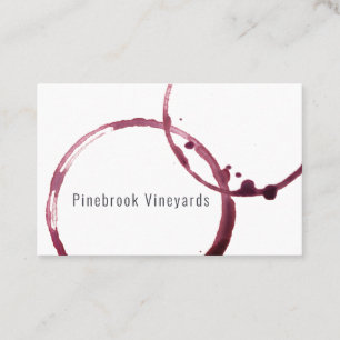 Wijn Glass Stain Vineyard Winery Visitekaartje