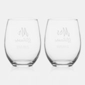 Wijn Glazen - Mr & Mrs Willmore Design (Achterkant)