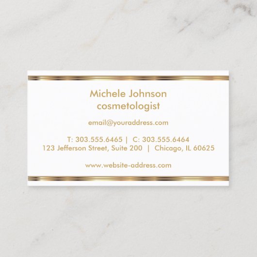 Wijn Glitter Lipstick Business Reference Aanbevelingskaartje (Achterkant)